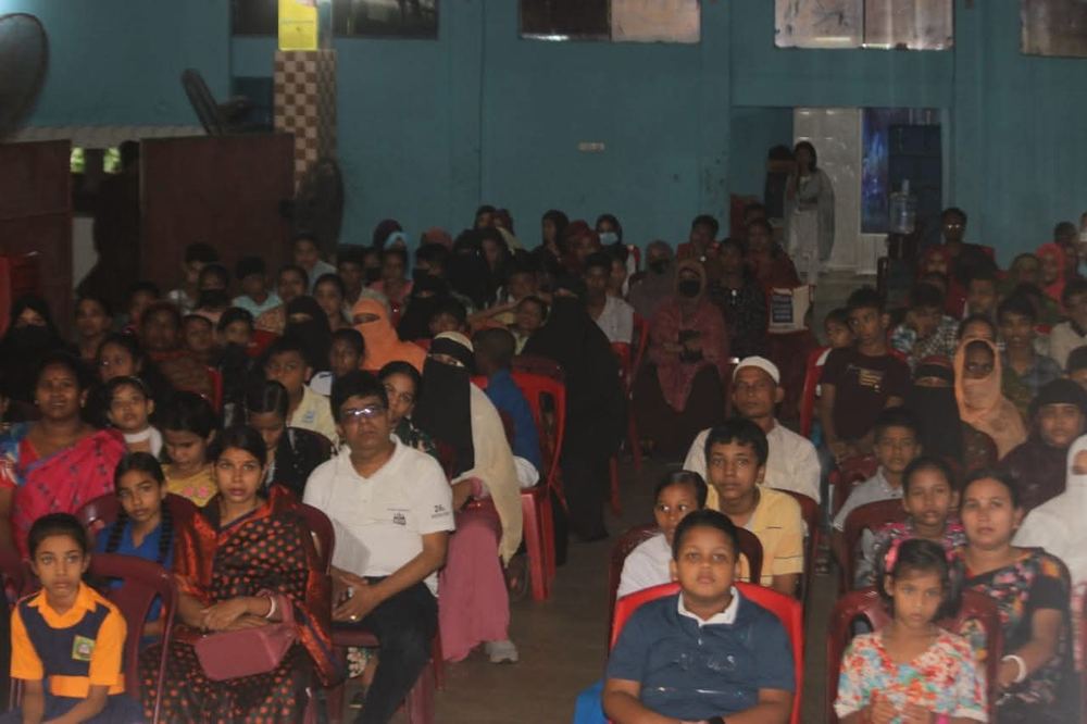 Community welfare event with families and children