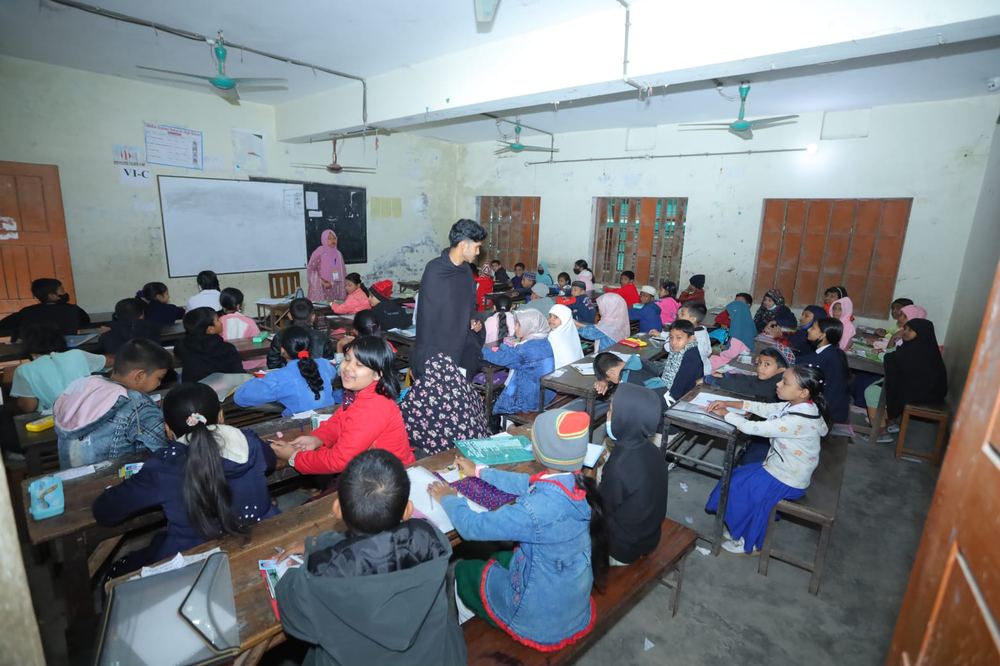 Classroom during scholarship examination