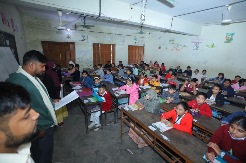 Students during Unique Foundation scholarship exam